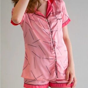 Covet Dance Pink Satin “Always Here For You” Pajama Set